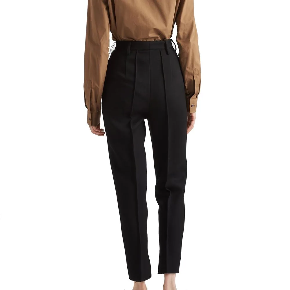 Black Virgin Wool Dress Pants - Image 3