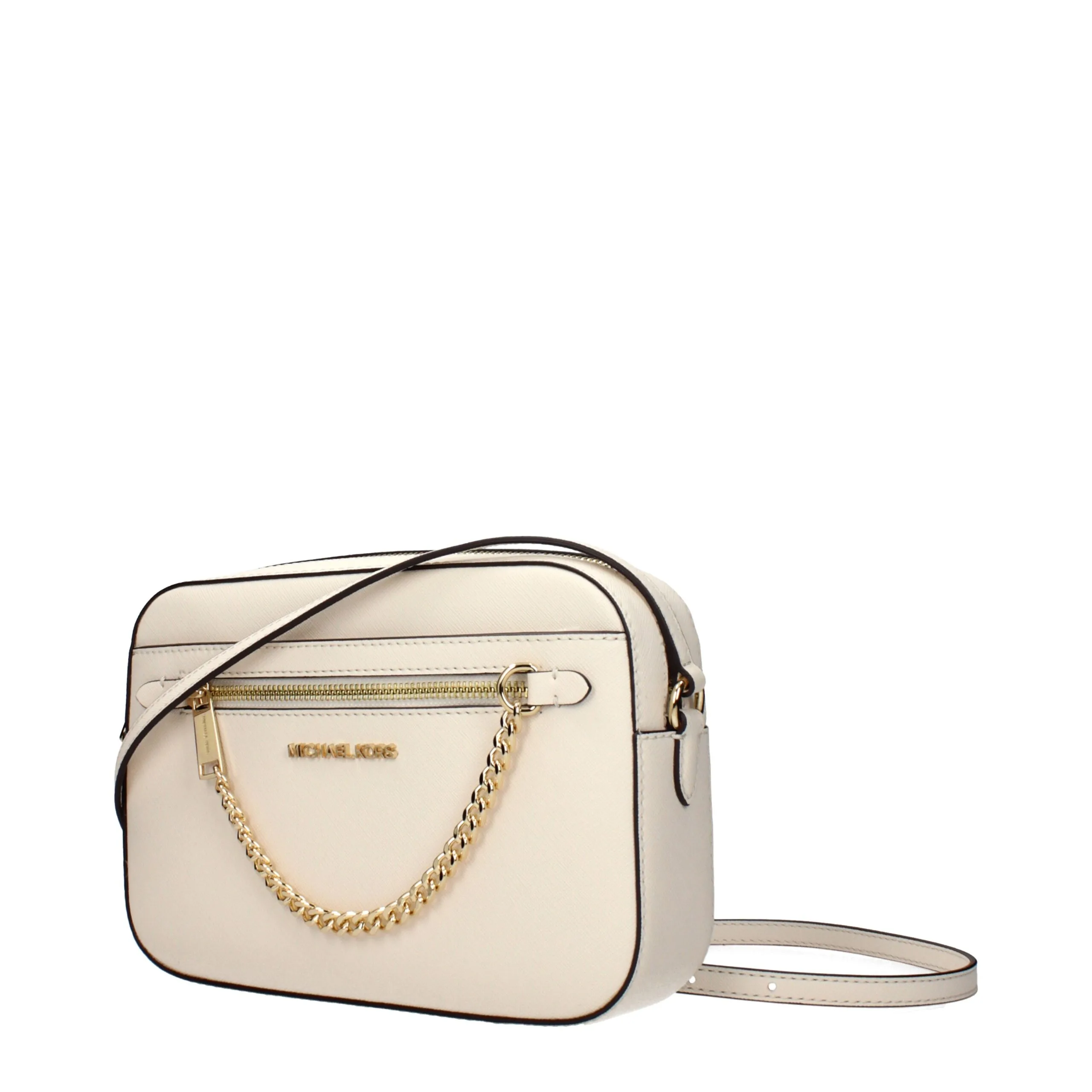 Beige Leather Crossbody Bag - Image 2