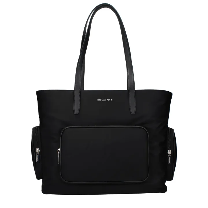 Black Fabric Shoulder Bag