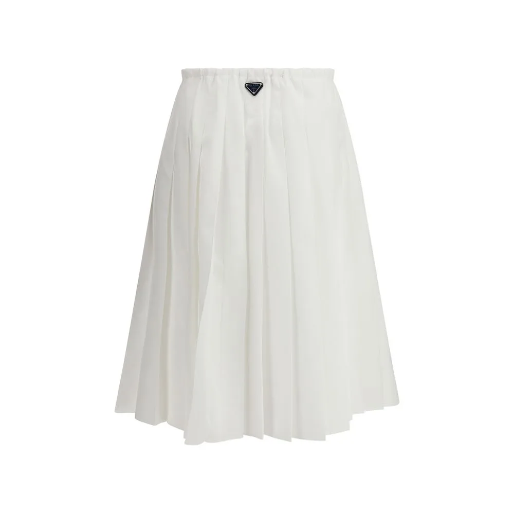 White Cotton Long Skirt - Image 2