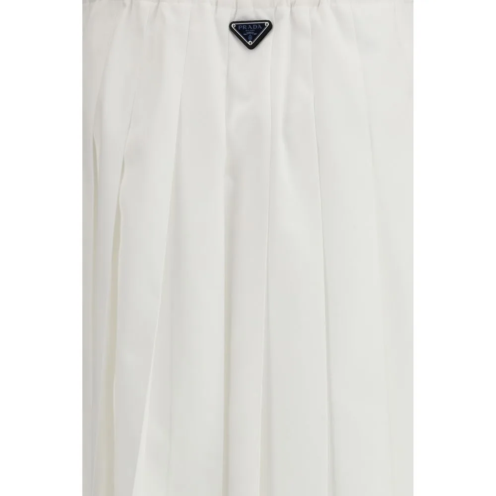 White Cotton Long Skirt - Image 3