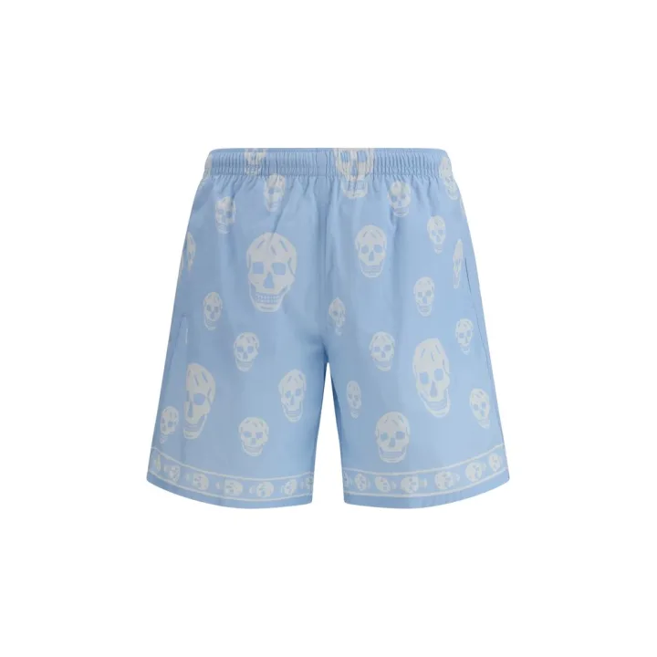 Blue Polyamide Shorts