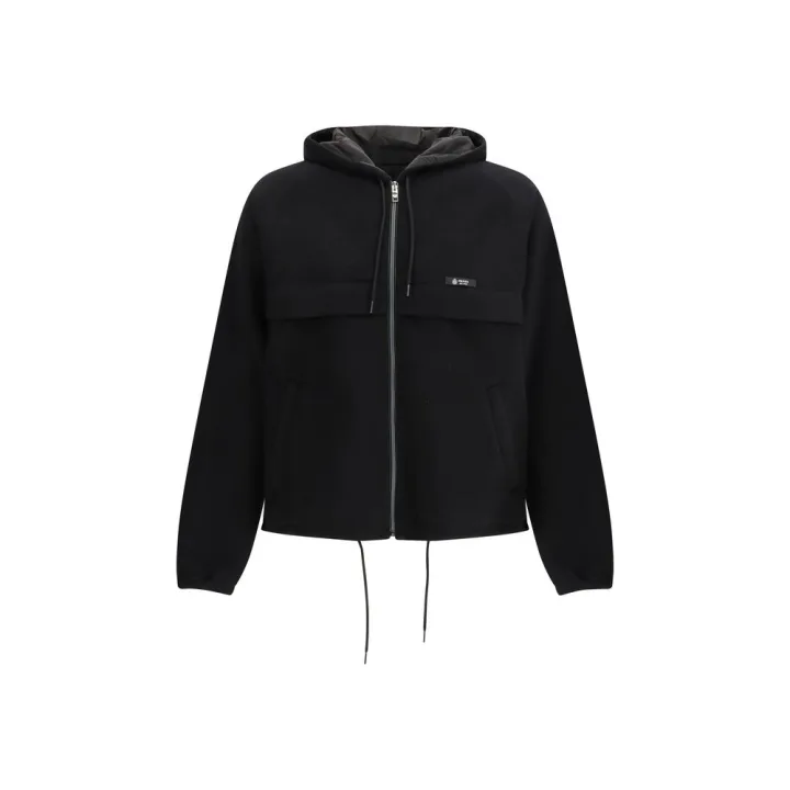 Black Polyester Shell Jacket