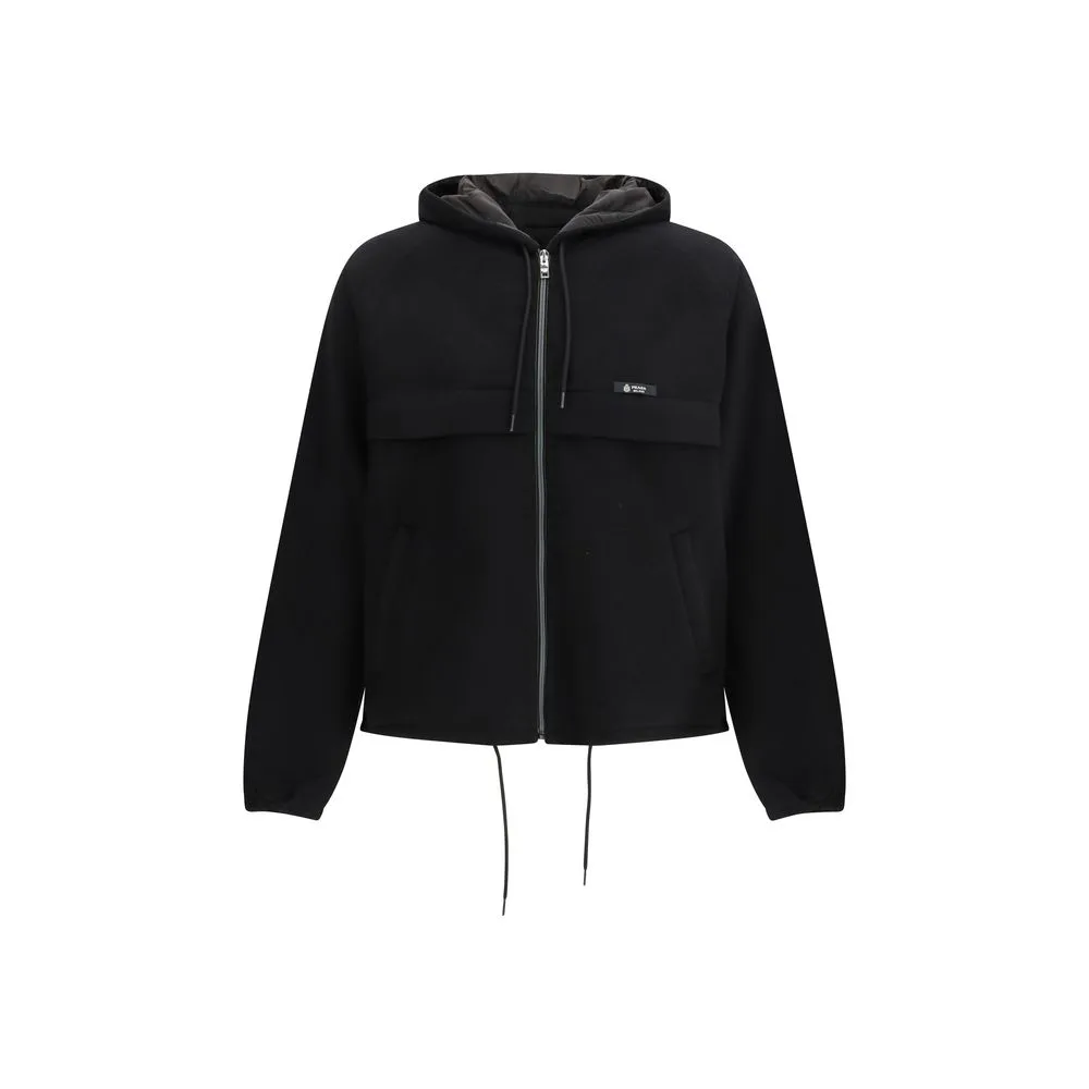 Black Polyester Shell Jacket