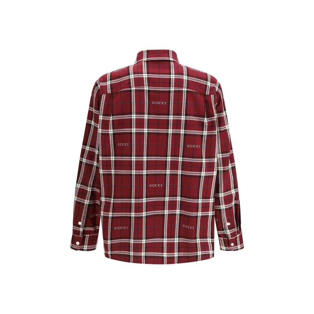 Red Cotton Pattern Shirt - Image 2