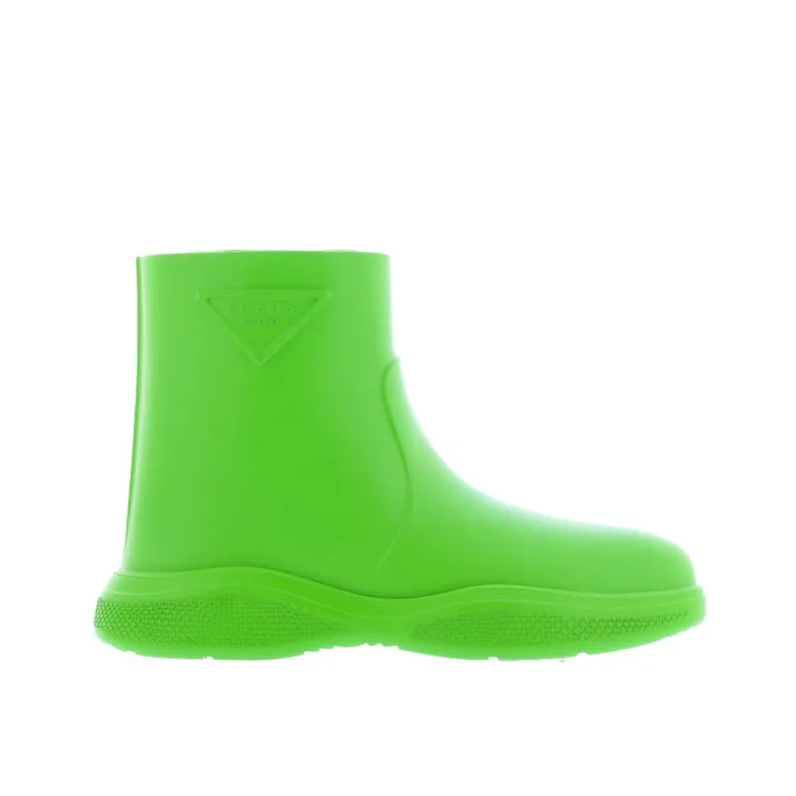Bicolor Rubber Ankle Boots