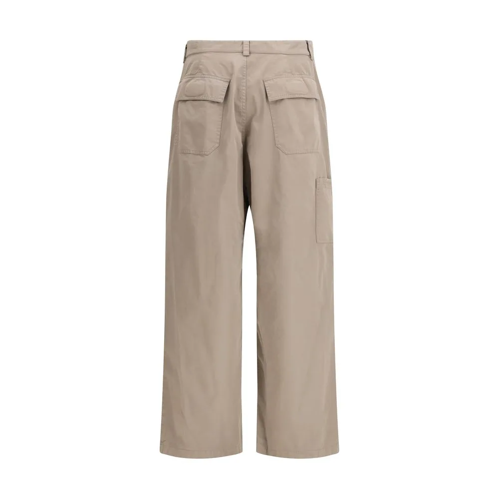Beige Cotton Casual Pants - Image 2