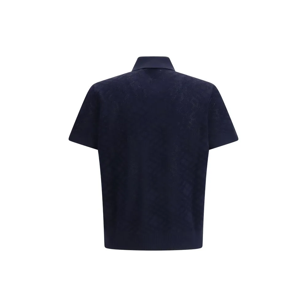 Blue Wool Polo Shirt - Image 2