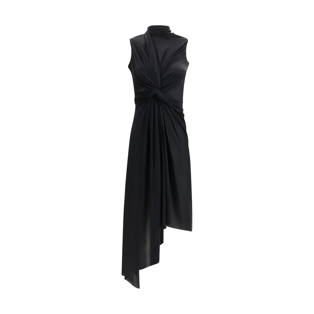 Black Polyamide Casual Dress