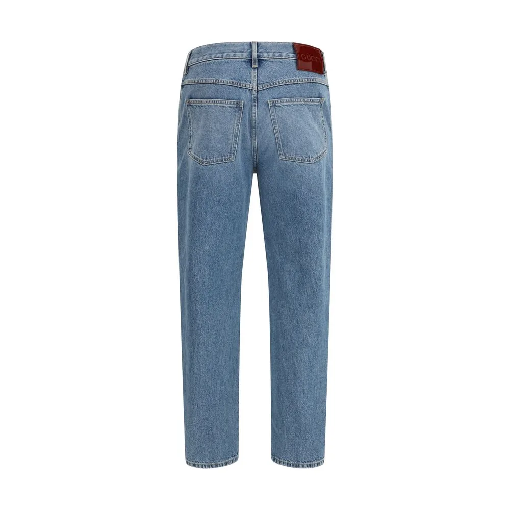 Blue Cotton Slim Fit Jeans - Image 2