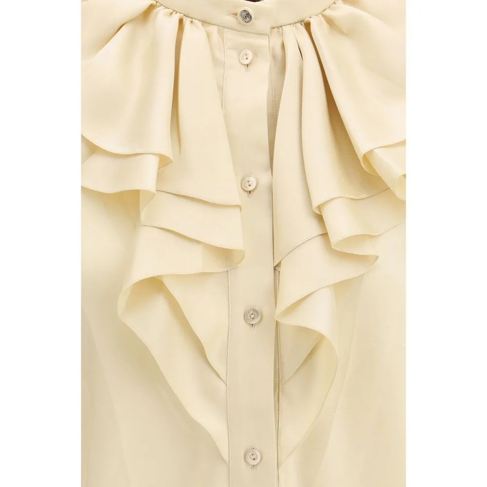 Beige Silk Shirt - Image 3