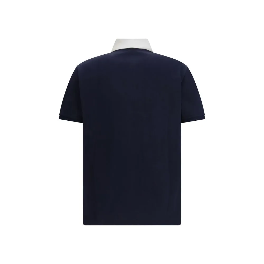 Blue Cotton Polo Shirt - Image 2