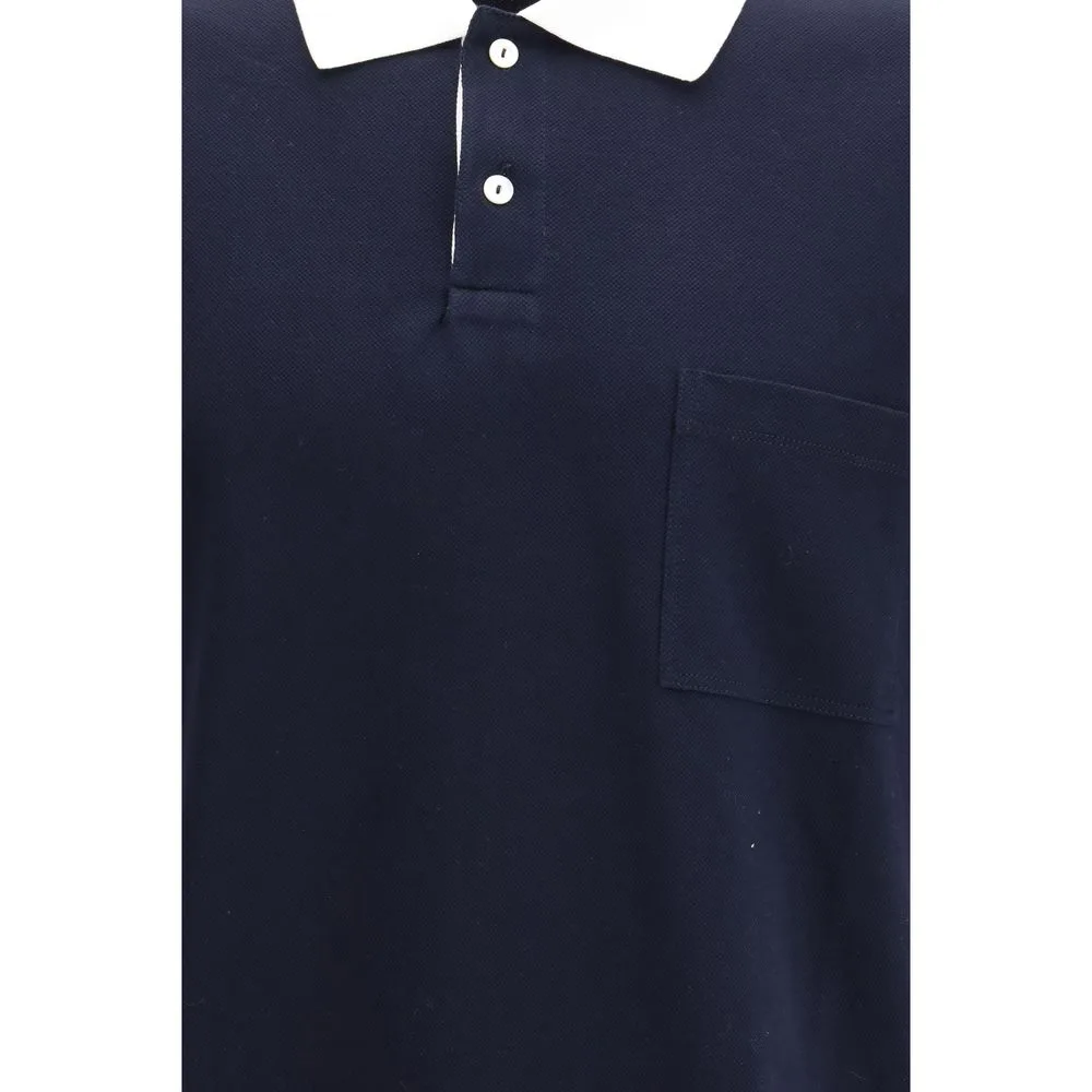 Blue Cotton Polo Shirt - Image 3