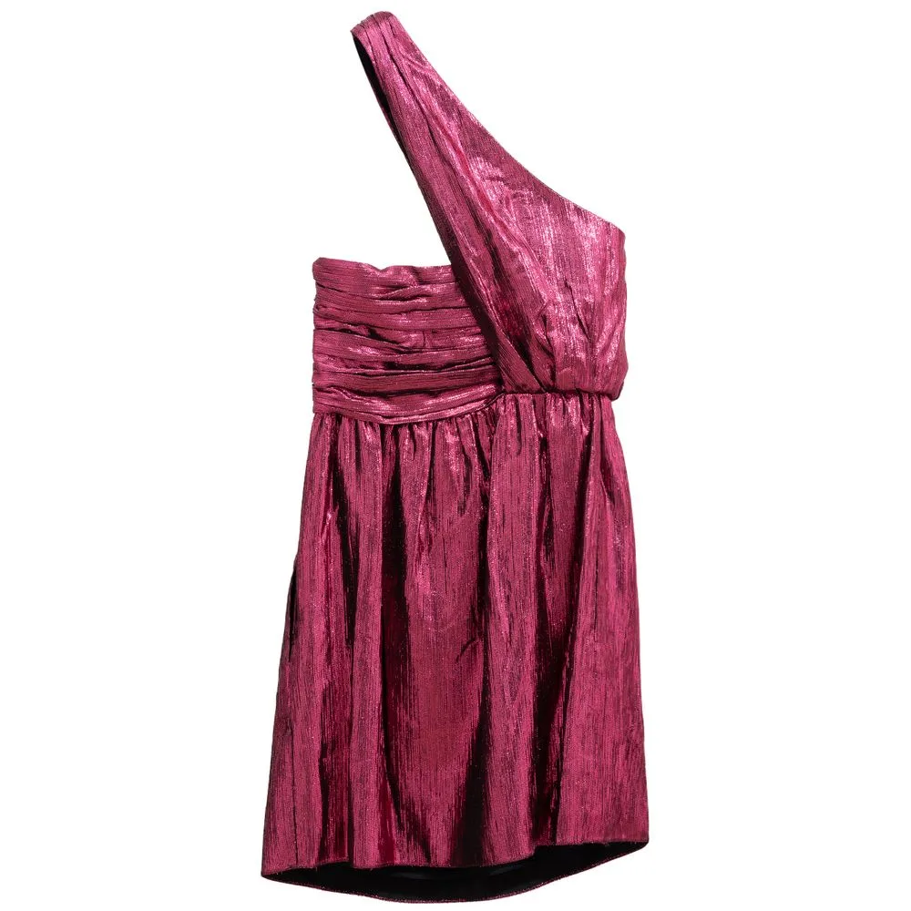 Fuchsia Viscose Short Dress - Image 2