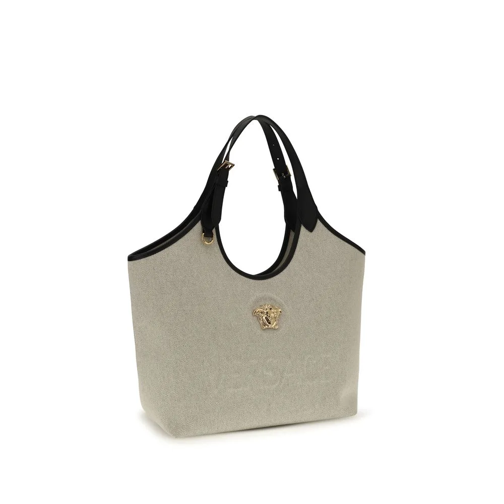 Beige Cotton Shoulder Bag - Image 2