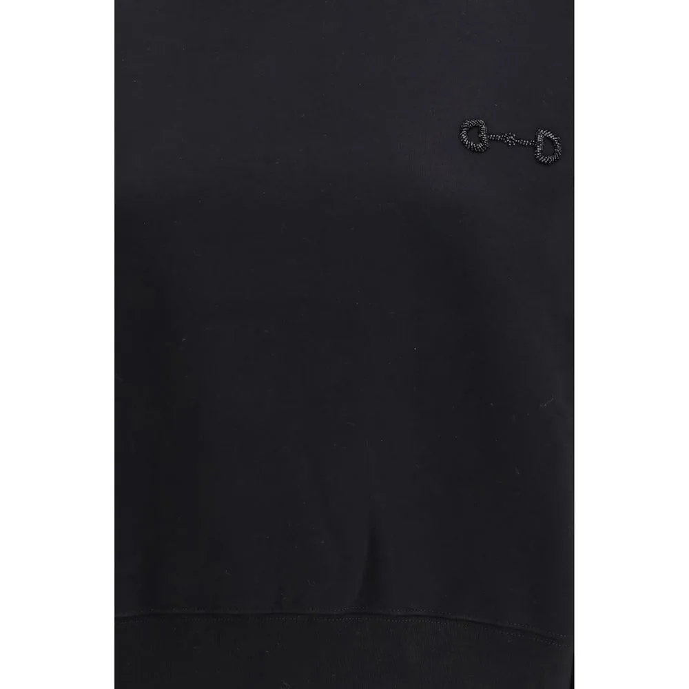Black Cotton Sweatshirt - Image 3