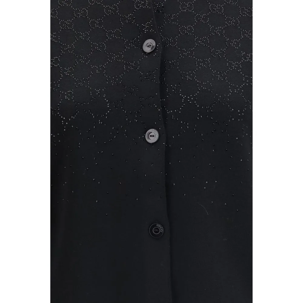 Black Wool Cardigan - Image 3
