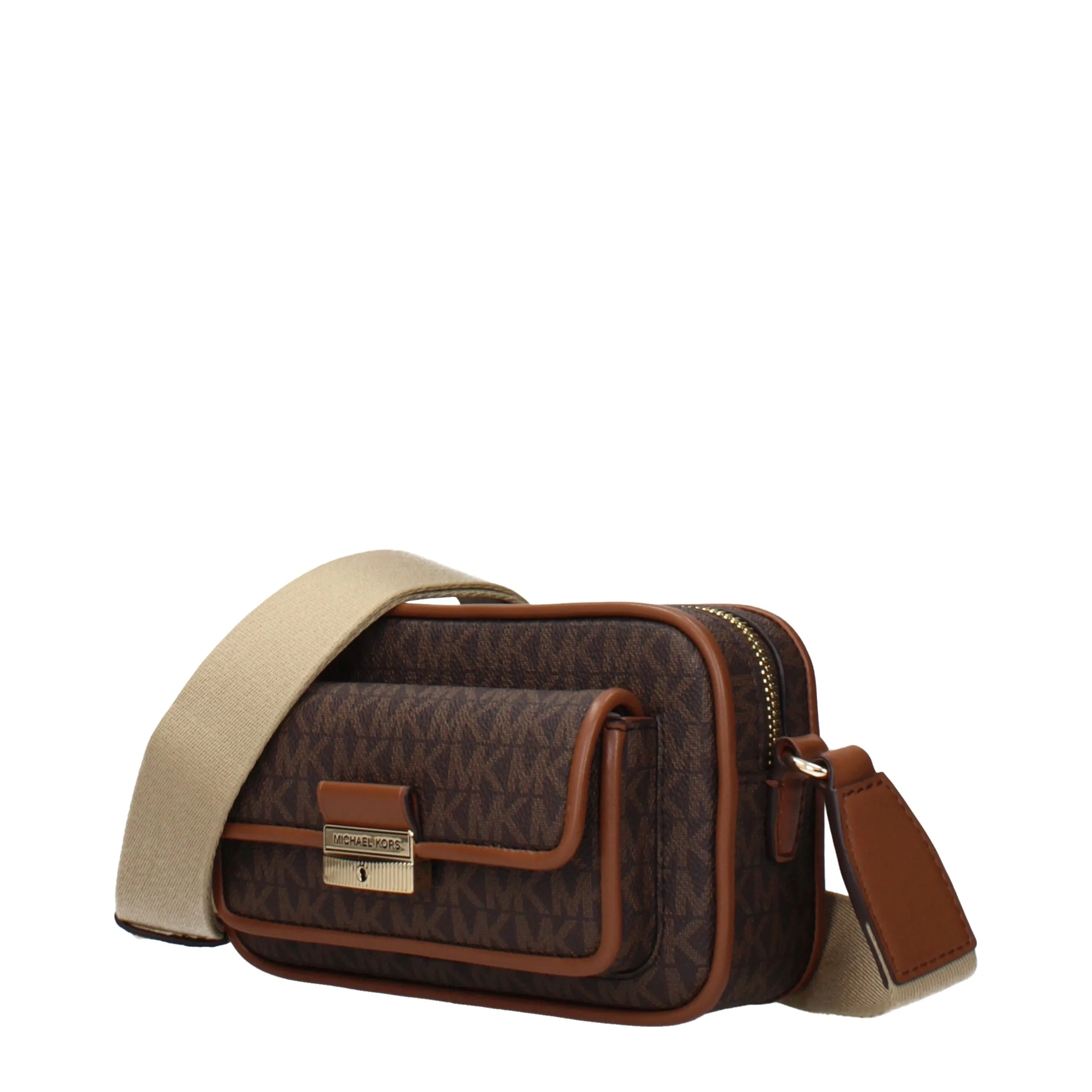 Brown Fabric Crossbody Bag - Image 2