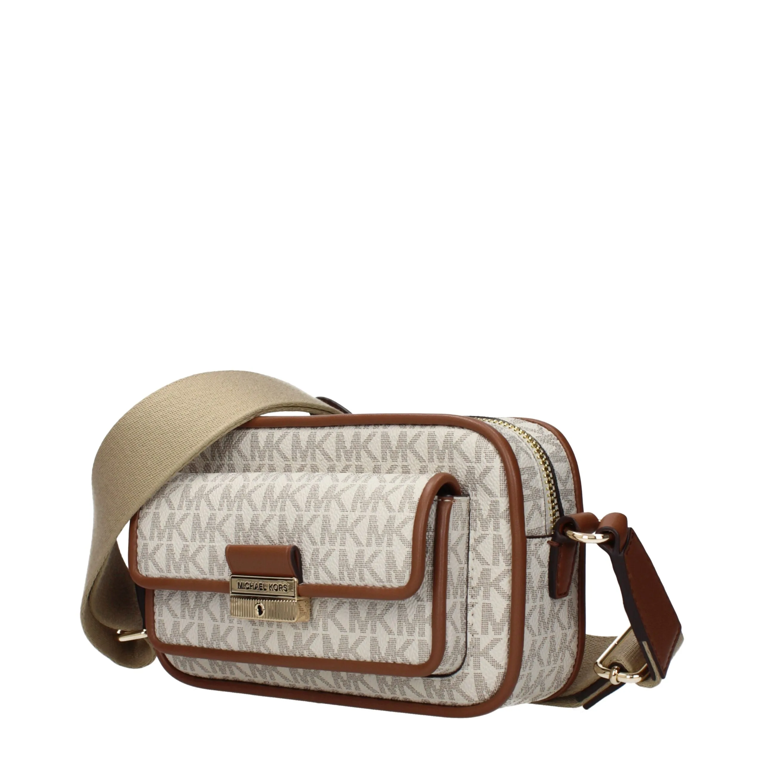 Beige Fabric Crossbody Bag - Image 2