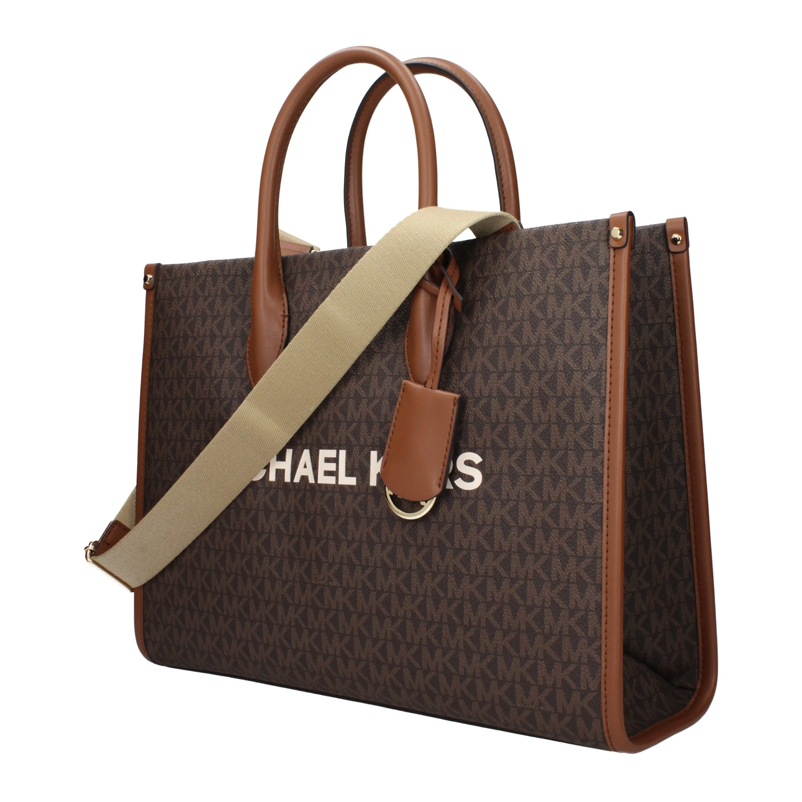 Brown Fabric Handbag - Image 2