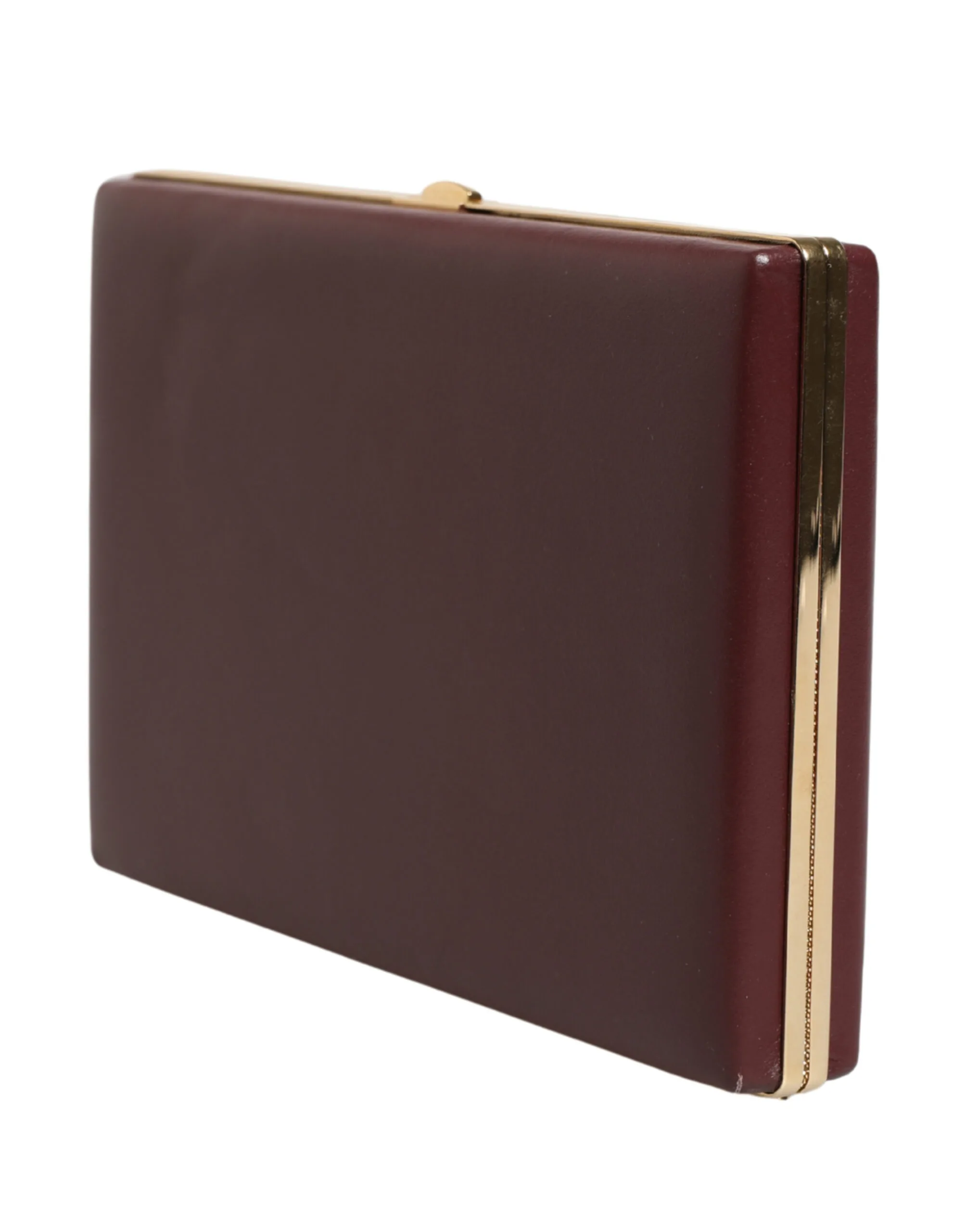 Brown Calfskin Leather Clutch Evening Women Purse Bag - Image 2