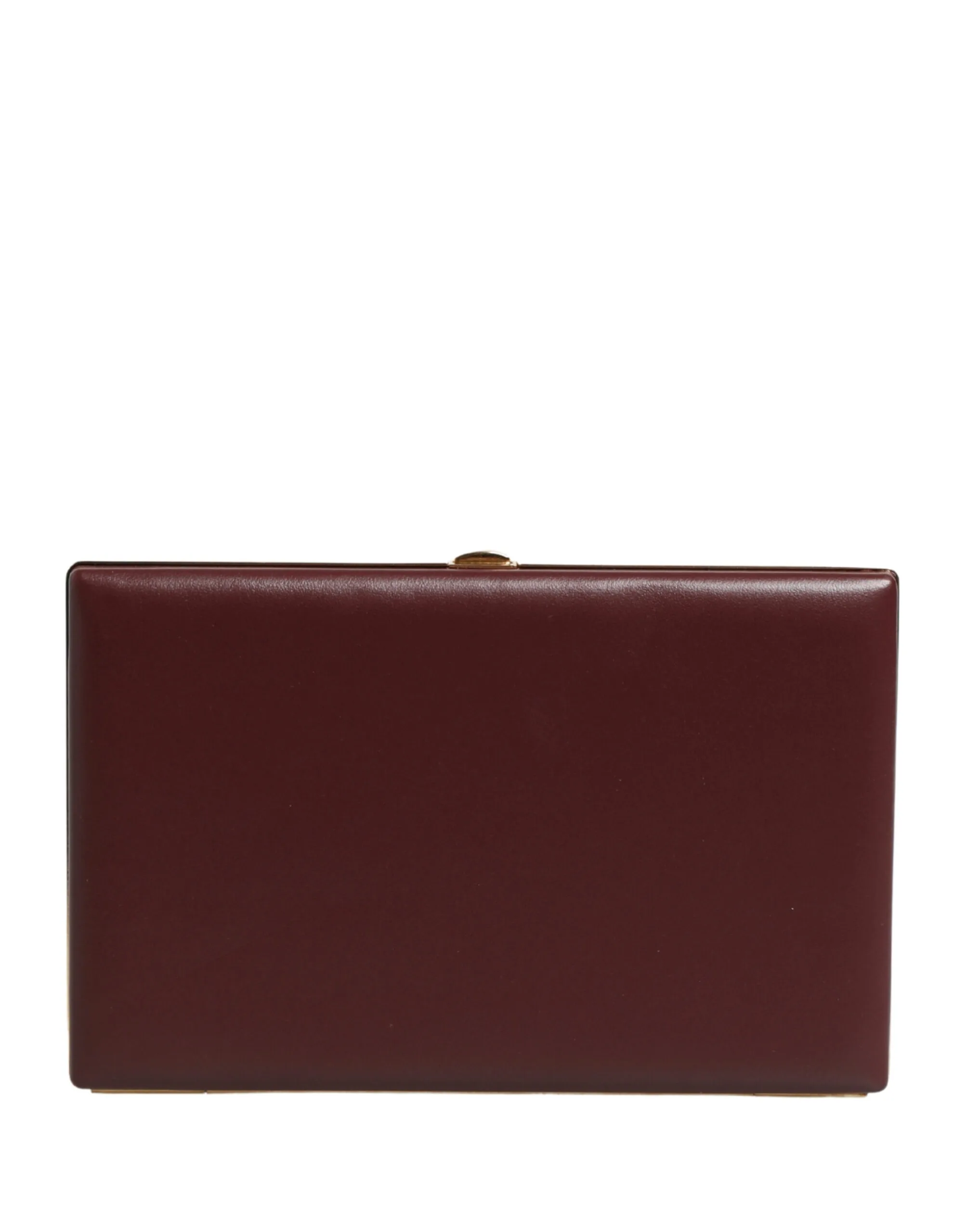 Brown Calfskin Leather Clutch Evening Women Purse Bag - Image 3