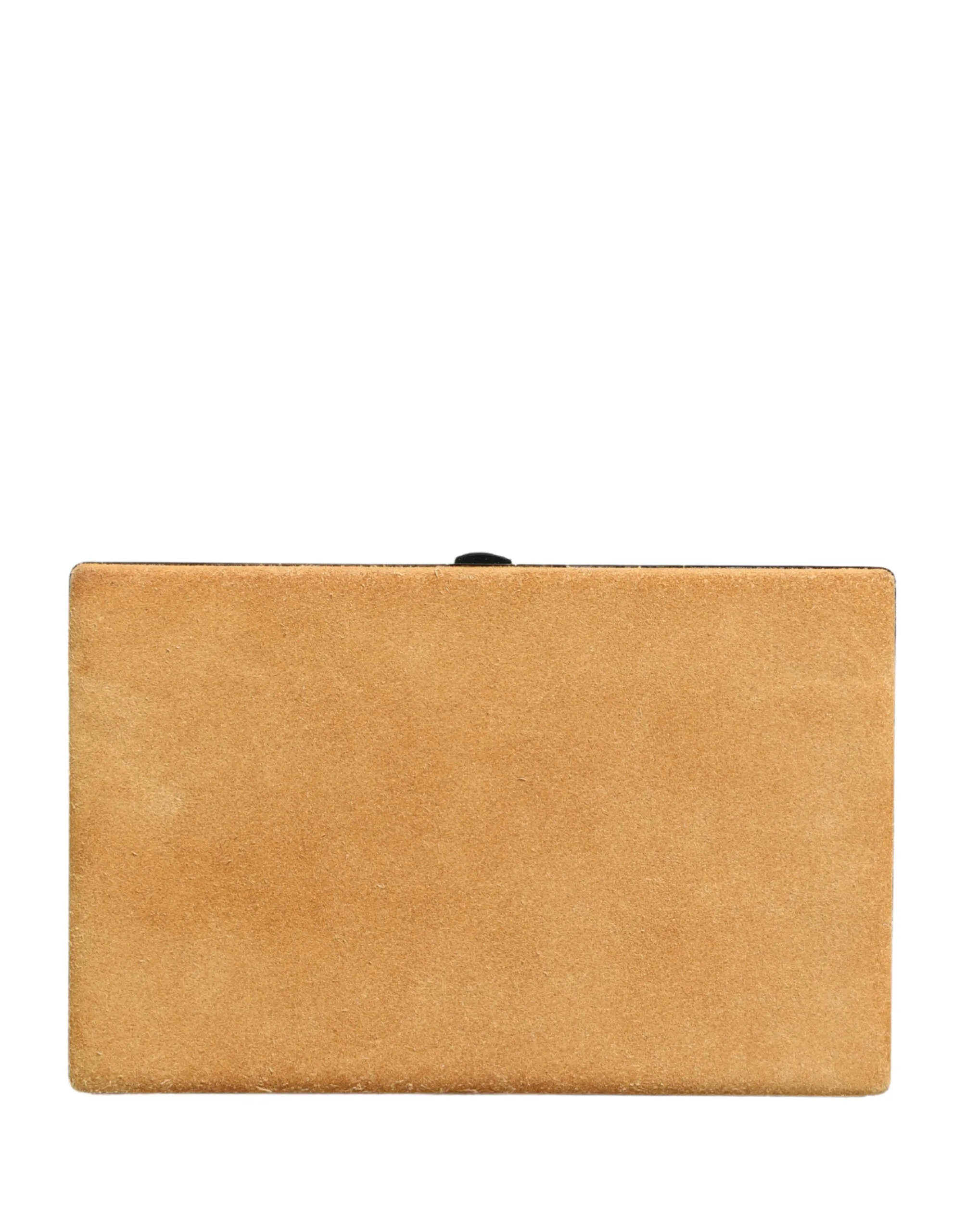 Beige Velvet Calf Leather Clutch Evening Women Purse Bag - Image 3