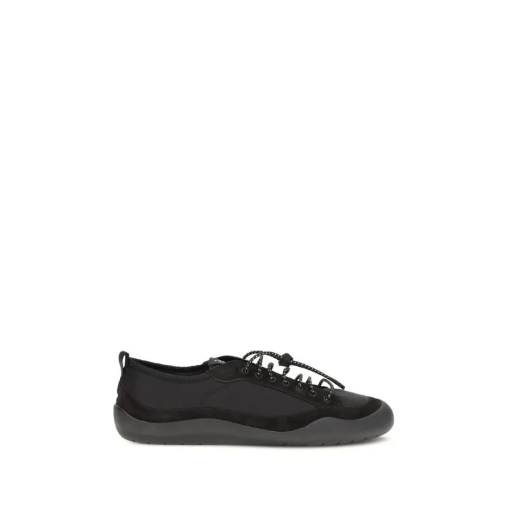Black Fabric Athletic Sneakers
