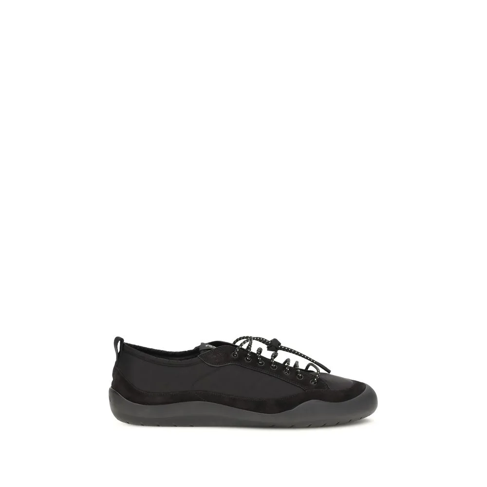 Black Fabric Athletic Sneakers