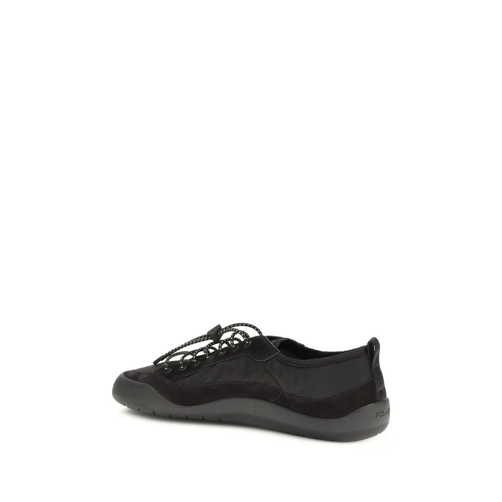 Black Fabric Athletic Sneakers - Image 3