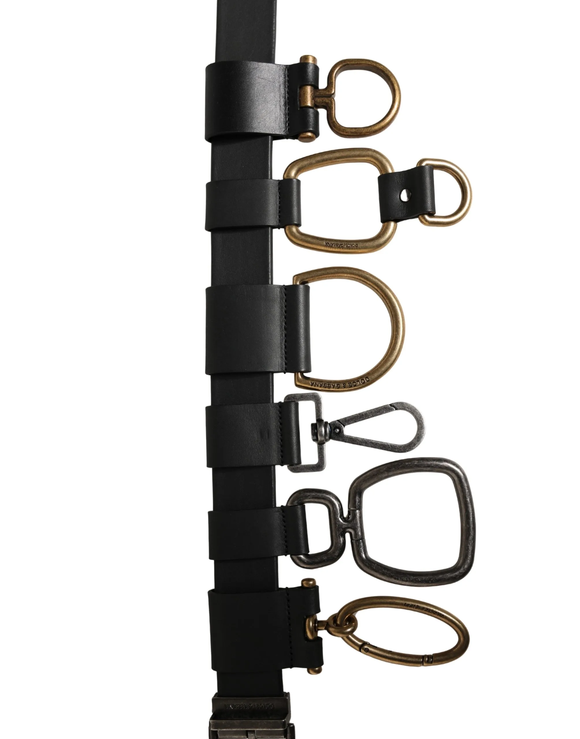 Men Black Classic Leather Metal Buckle Belt - Image 5