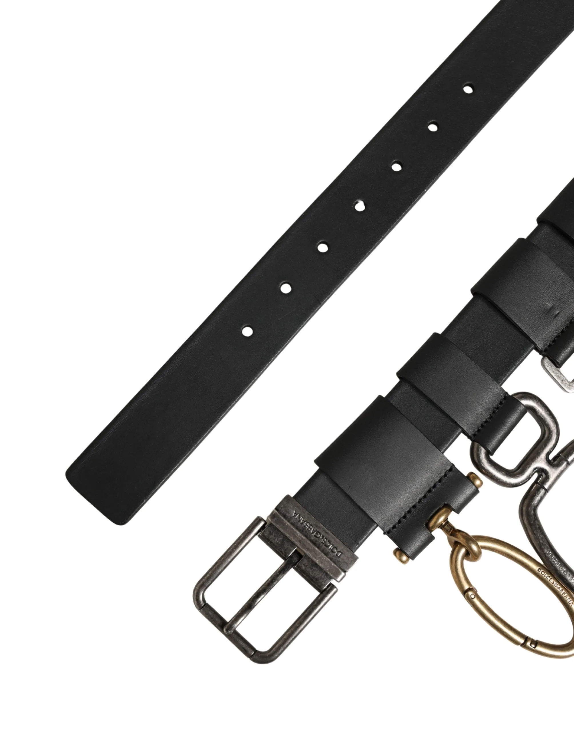Men Black Classic Leather Metal Buckle Belt - Image 6