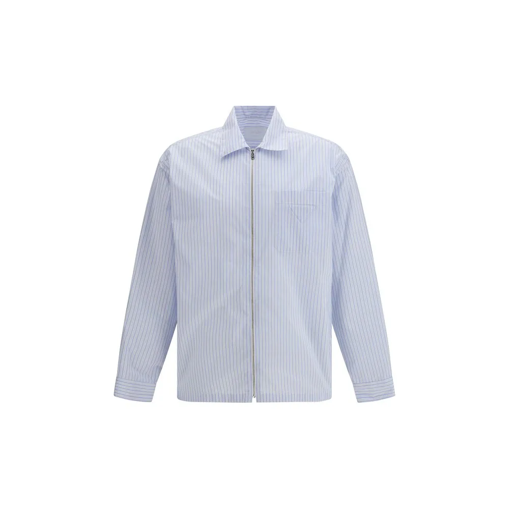 Blue Polyamide Pattern Shirt
