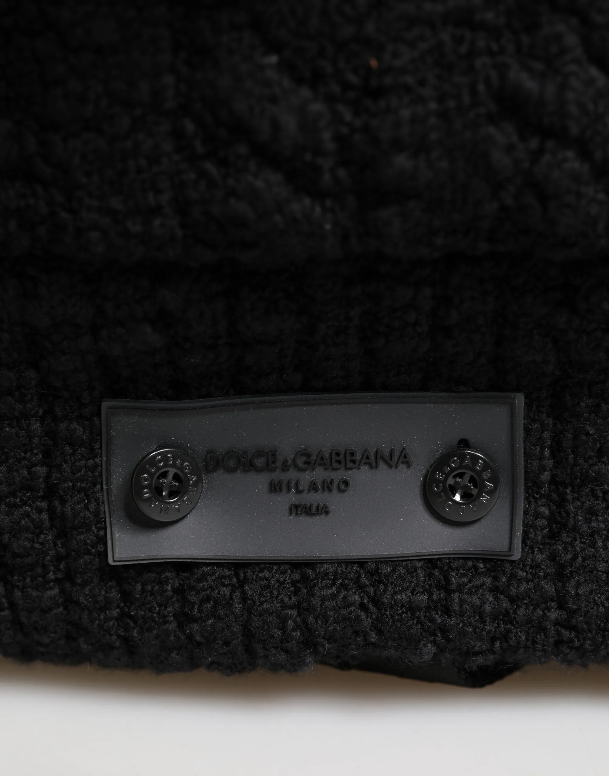 Black Tricot Wool Blend Duffel Backpack Travel Bag - Image 2