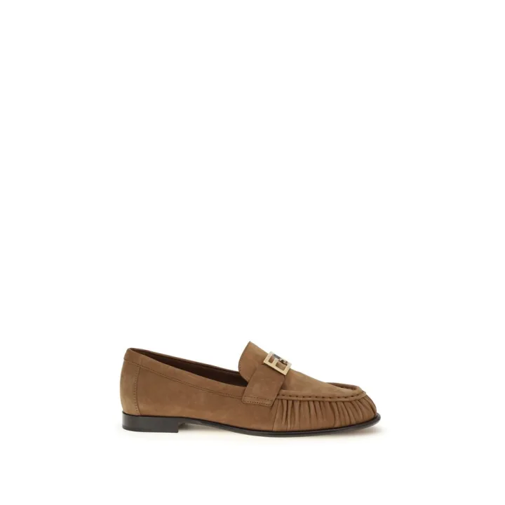Brown Lamb Ovis Aries Slip - On Loafers