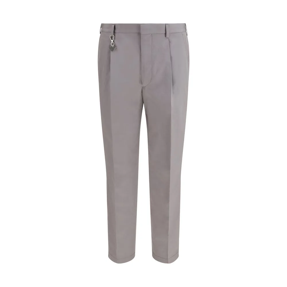 Gray Cotton Dress Pants