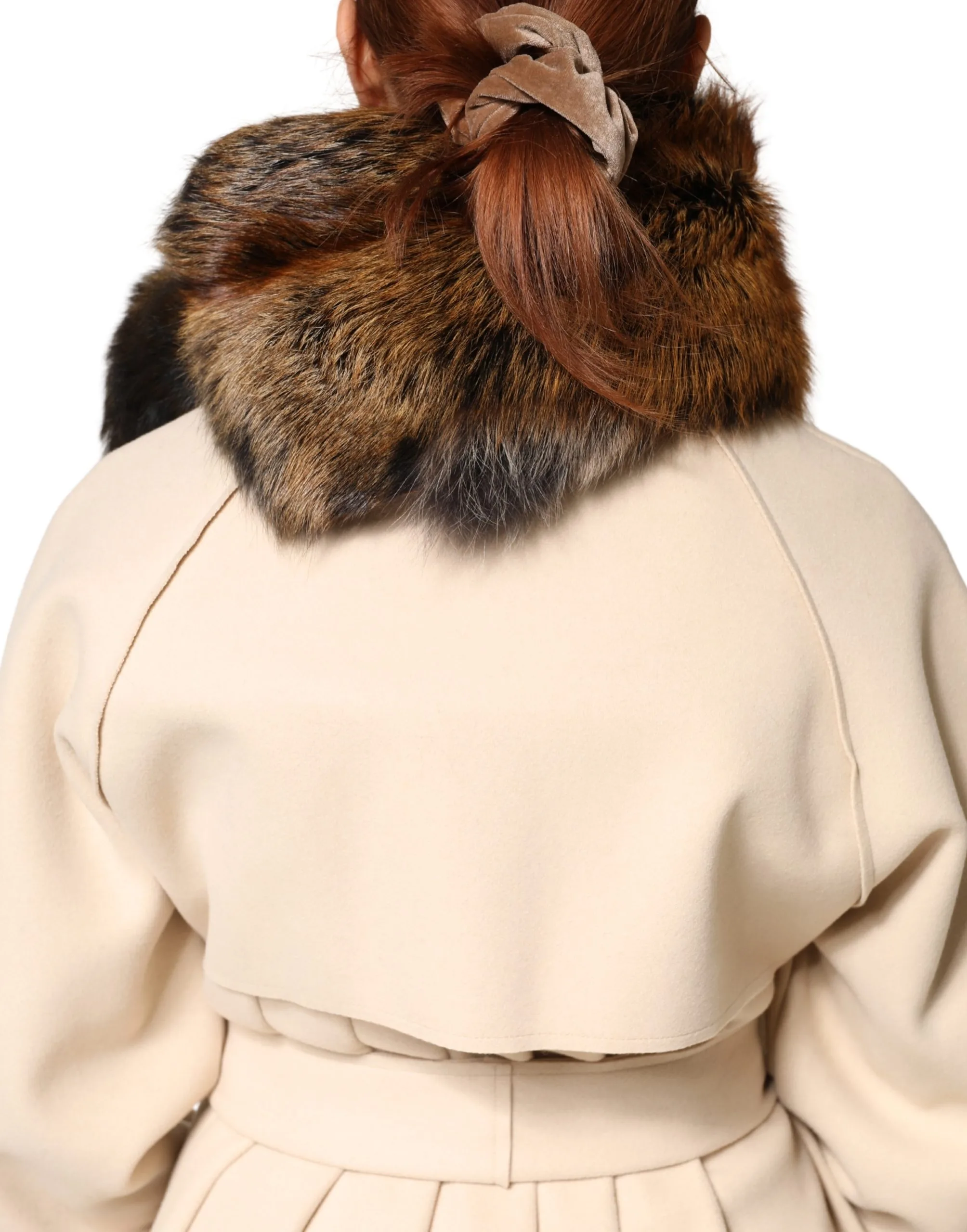 Brown Red Fox Fur Neck Warmer Winter Scarf - Image 2