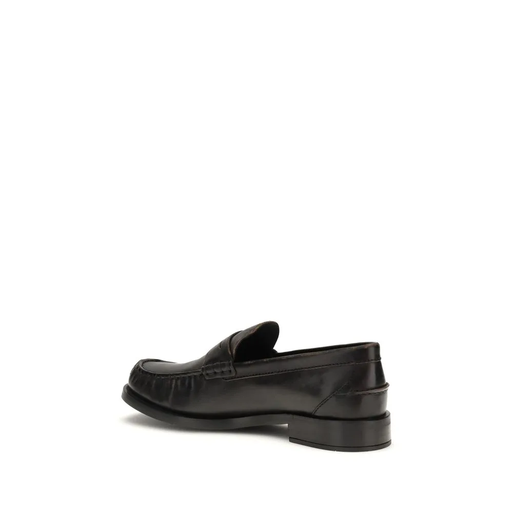 Black Calf Leather Bos Taurus Slip - On Loafers - Image 3