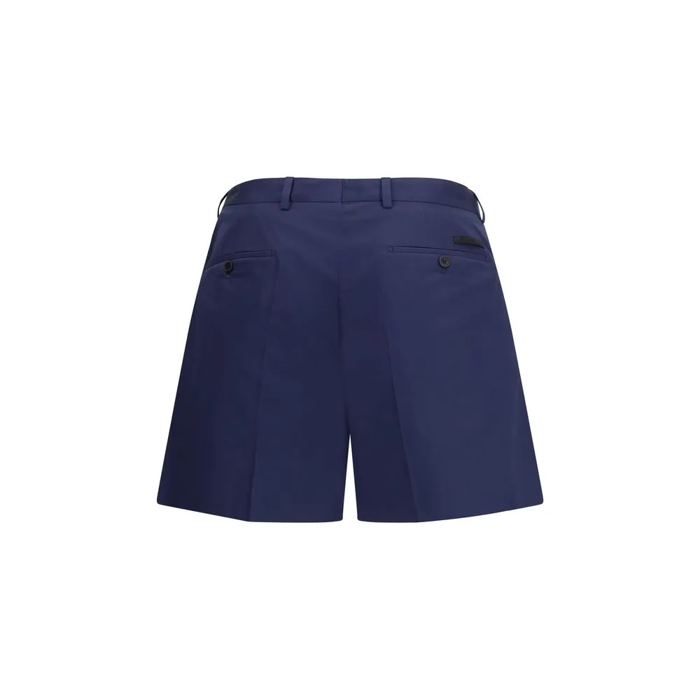 Blue Cotton Bermuda Shorts - Image 2