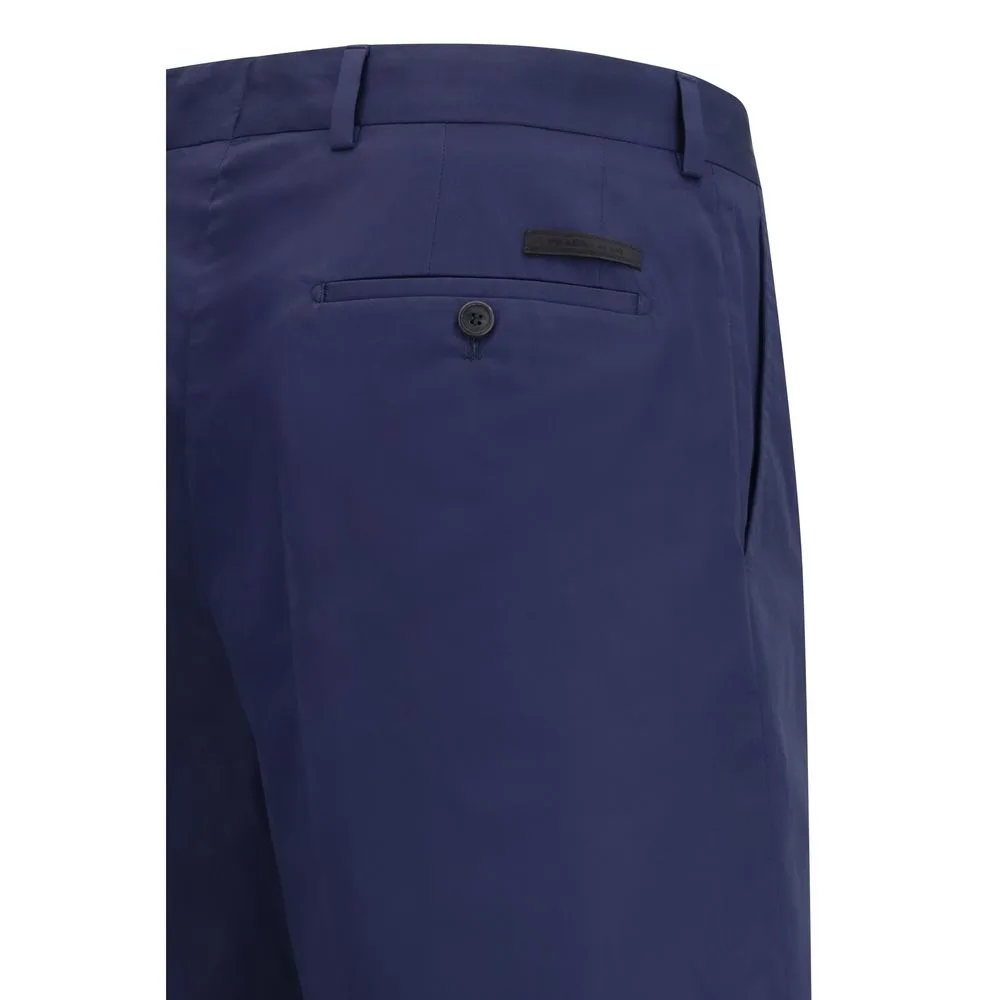 Blue Cotton Bermuda Shorts - Image 3