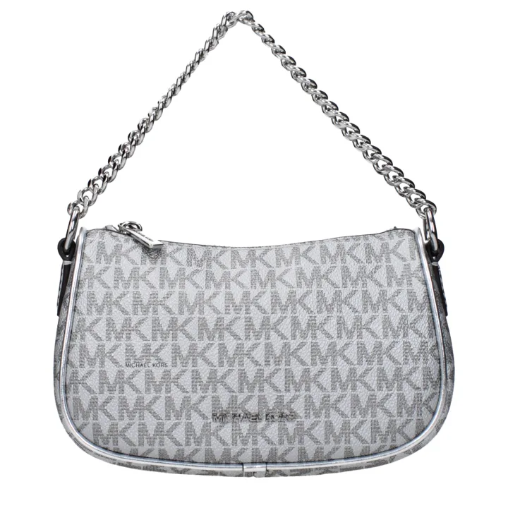 Gray Fabric Handbag