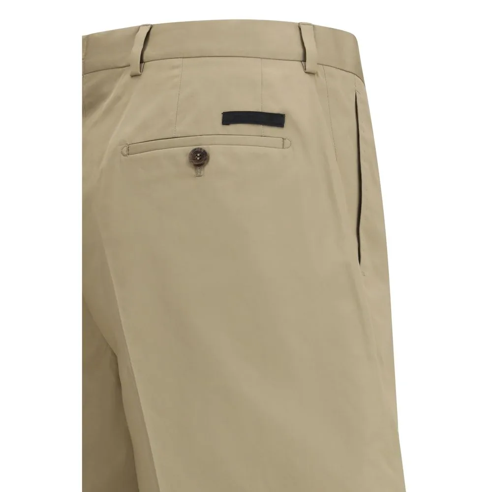 Beige Cotton Bermuda Shorts - Image 3