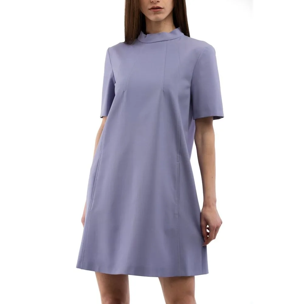 Purple Polyester Casual Dress - Image 2