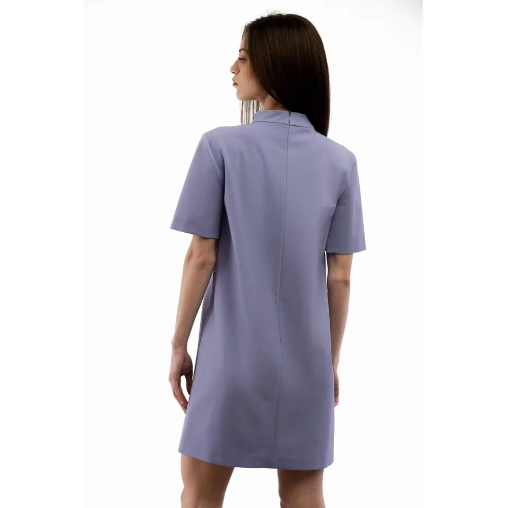 Purple Polyester Casual Dress - Image 3