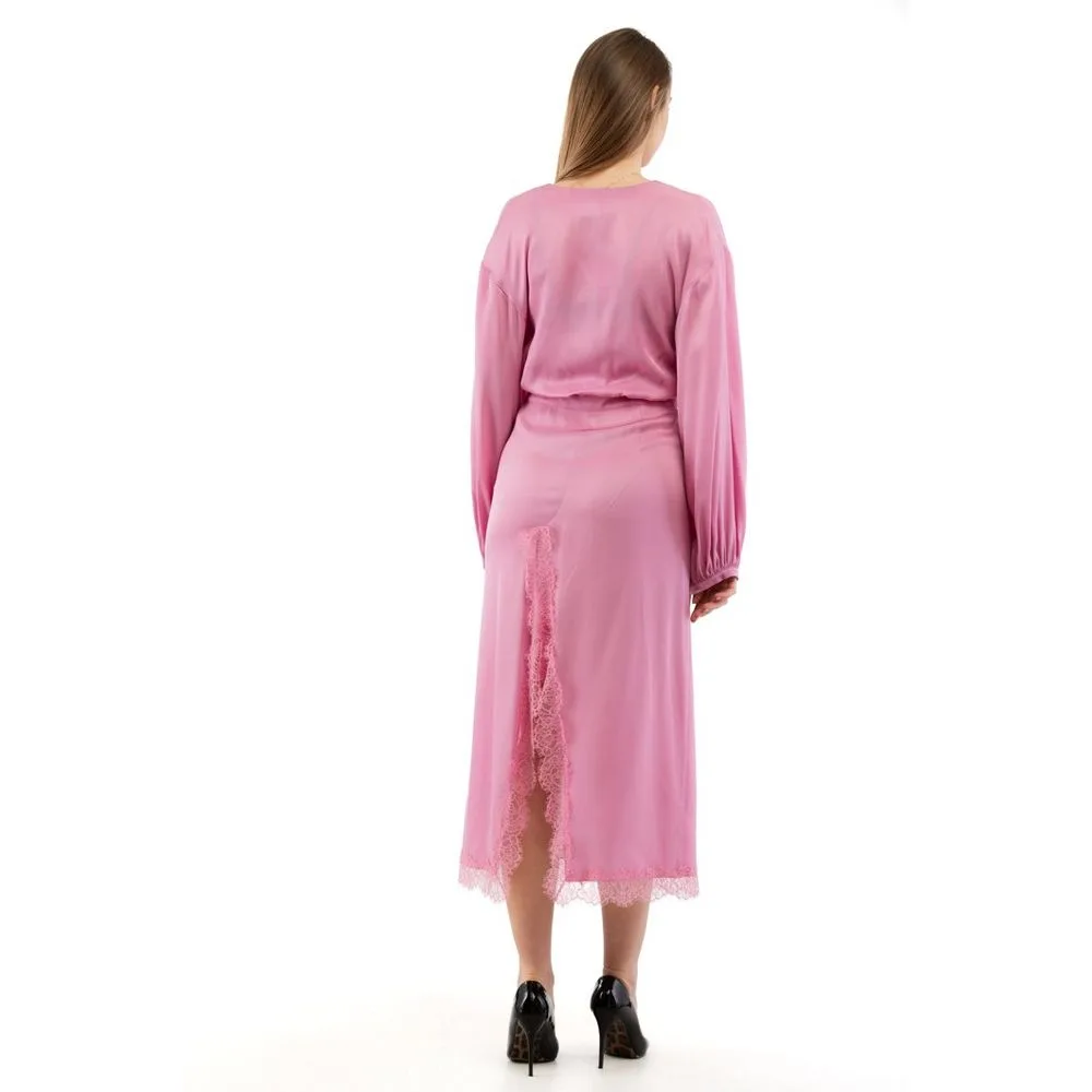 Multicolor Marabou Casual Dress — Pink - Image 3