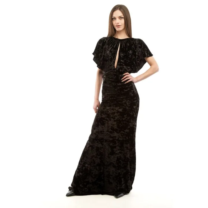 Black Polyester Casual Dress