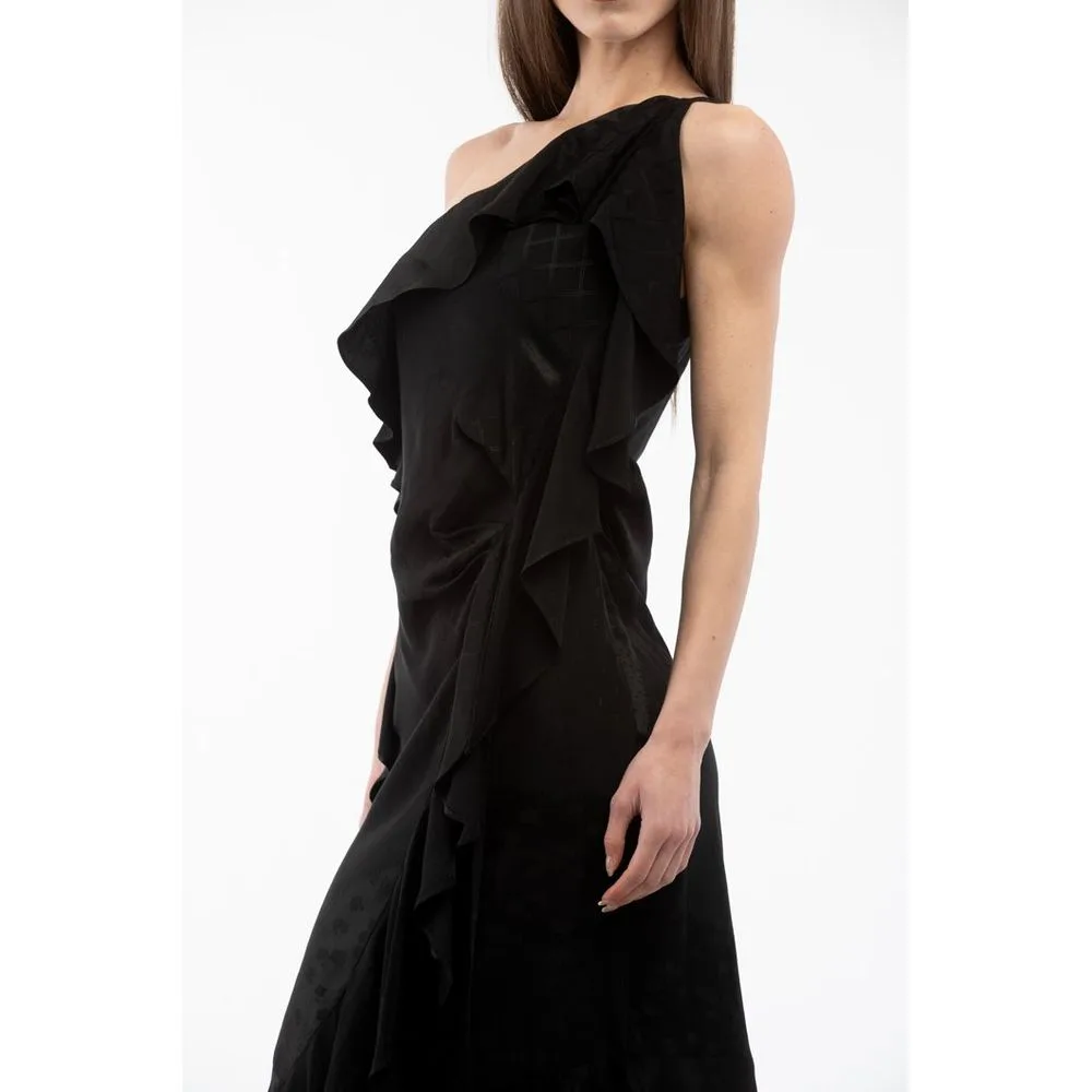 Black Viscose Cocktail Dress - Image 2