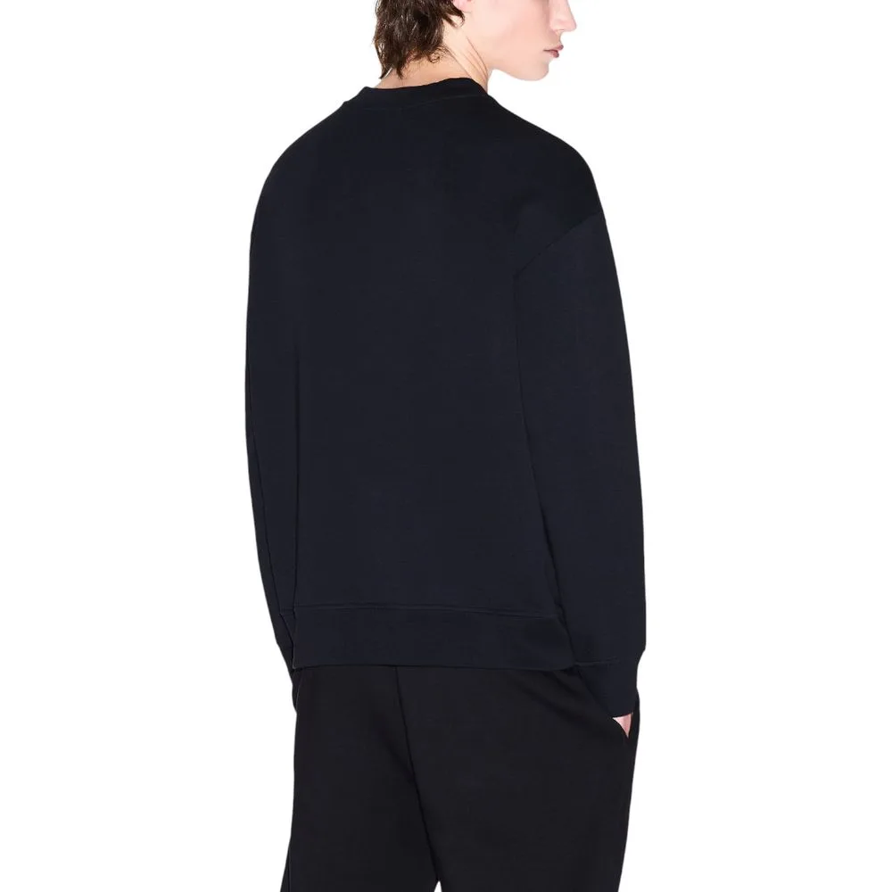 Black Cotton Sweatshirt - Image 2
