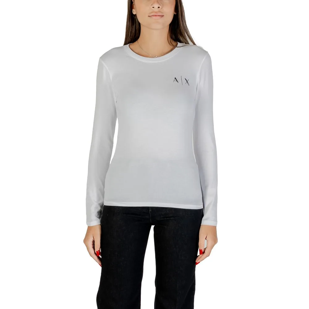 White Cotton Long Sleeve T - Shirt