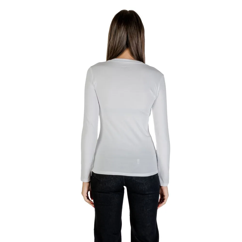 White Cotton Long Sleeve T - Shirt - Image 2